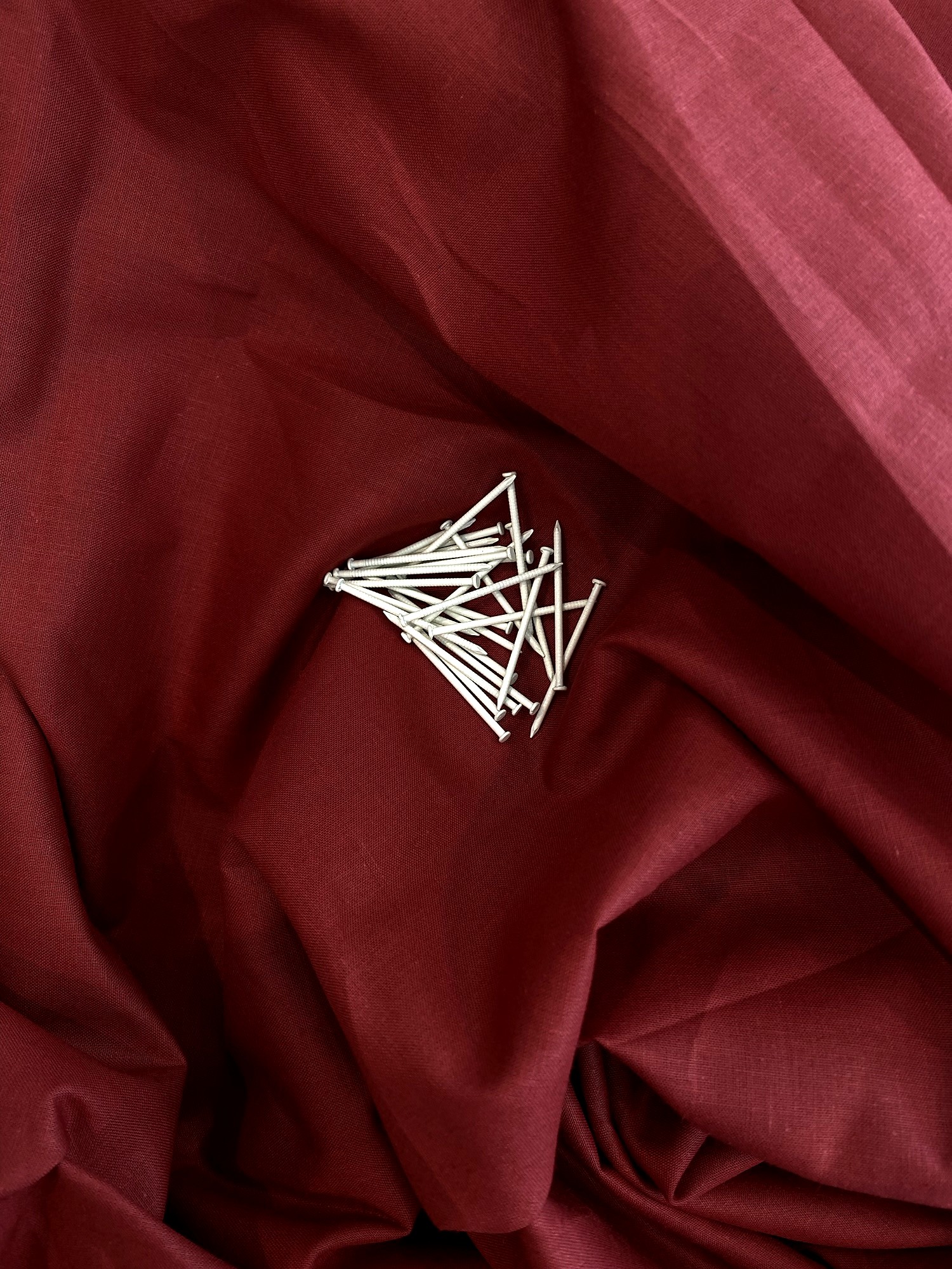 VIENNA DESIGN WEEK x EUROPEAN FORUM ALPBACH, nails on red fabric